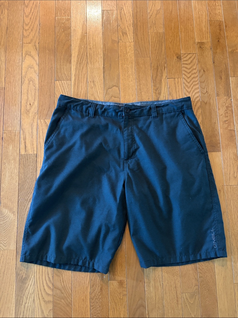 O’Neill Men's Black Performance Shorts black and gray striped size 36